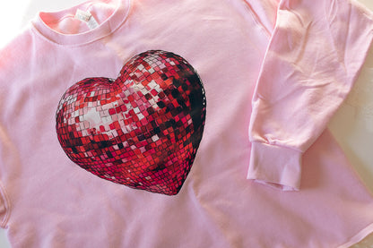 Disco Heart Up-cycled Crews