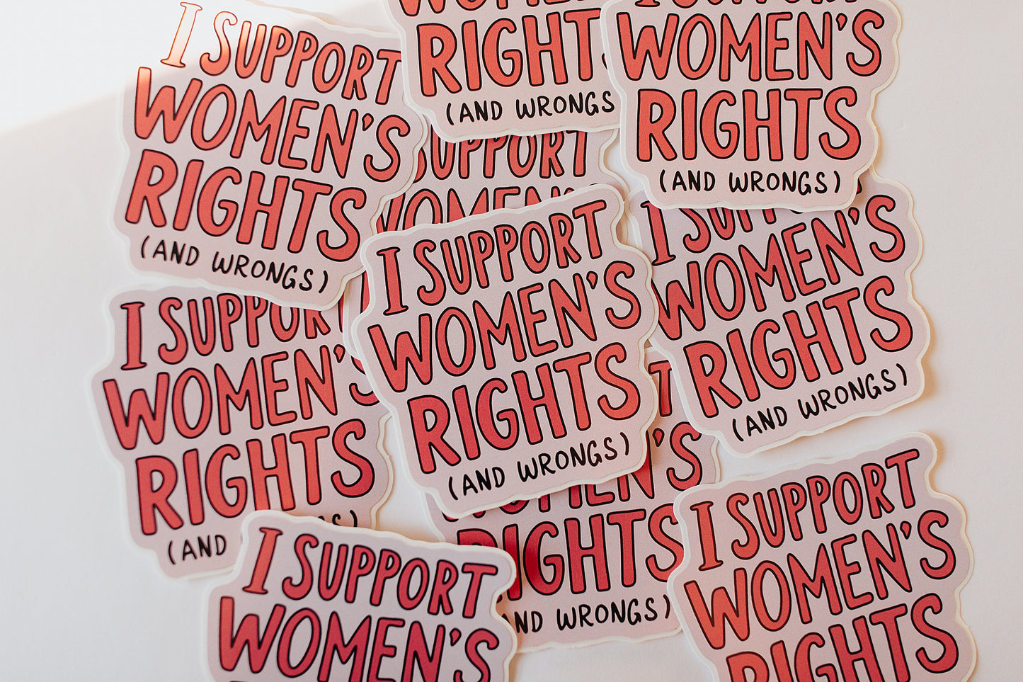 Vinyl Decal Support Women's Rights and Wrongs