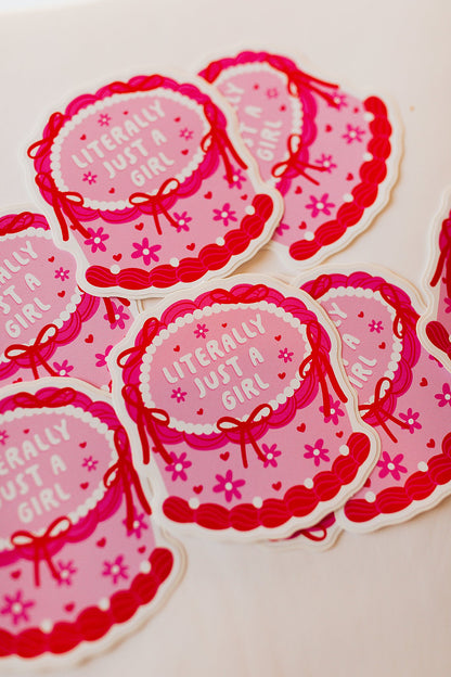 Vinyl Decal Literally Just A Girl Cake