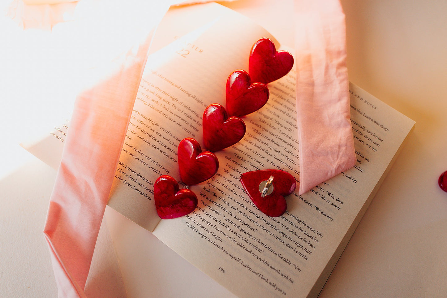 Magenta Heart Adjustable Ring