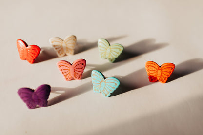 Butterfly Stone Adjustable Ring (7 Color Options)