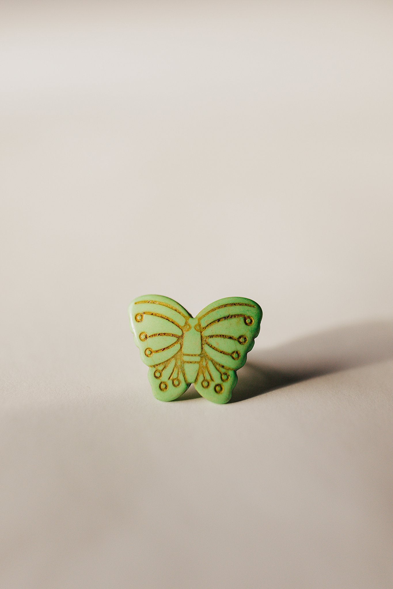 Butterfly Stone Adjustable Ring (7 Color Options)