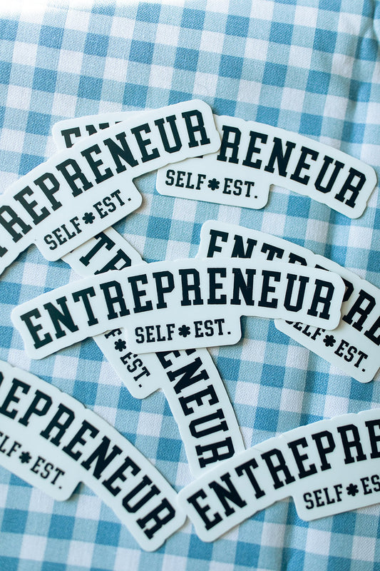 Entrepreneur Black Sticker