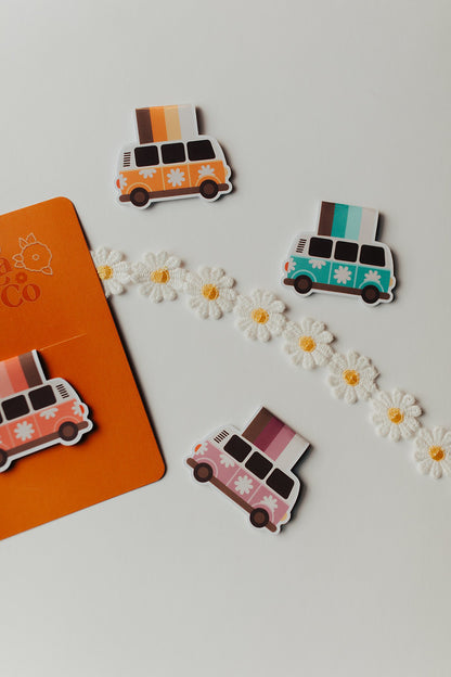 Retro Van Magnetic Bookmark (4 Colors)