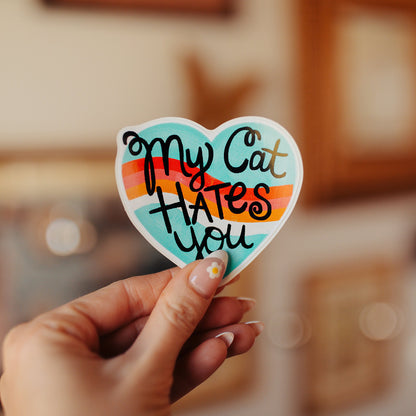 My Cat Hates You Vinyl Sticker