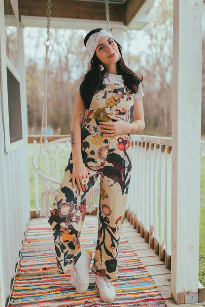 Floral Gardening Overalls S-XL