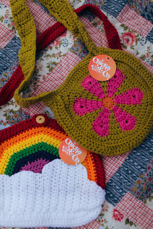 Rainbow Crochet Bag