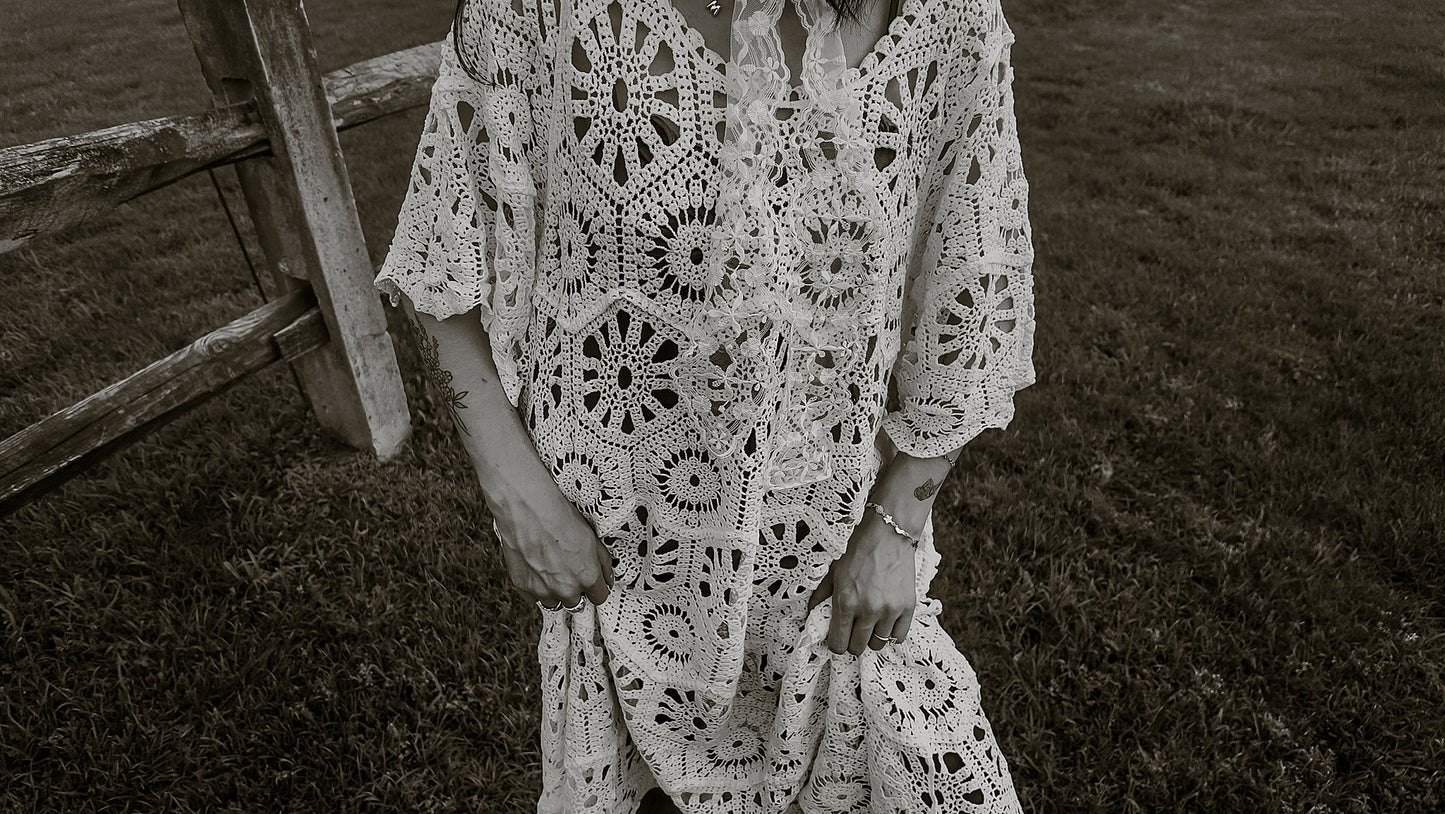 Lace Boho Crochet Dress