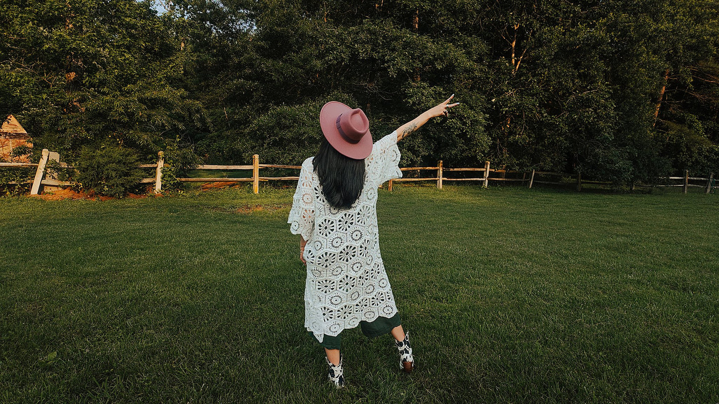 Lace Boho Crochet Dress