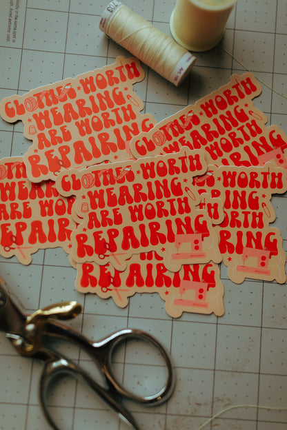 Worth Repairing Vinyl Sticker