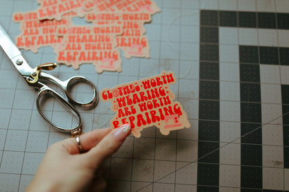 Worth Repairing Vinyl Sticker