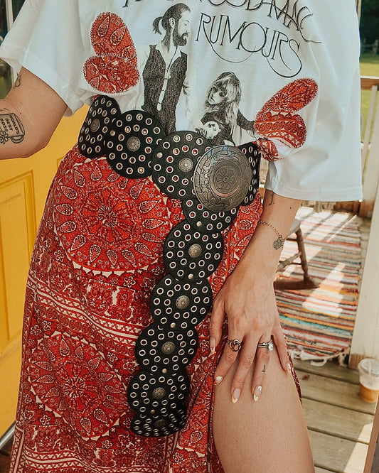 Western Boho Embellished Circle Belt