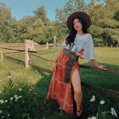 Western Boho Embellished Circle Belt