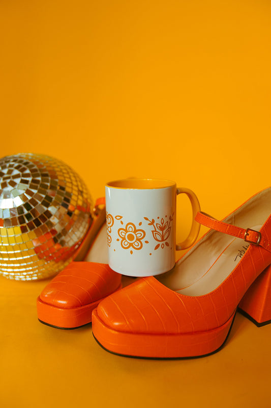 Yellow Retro Mug