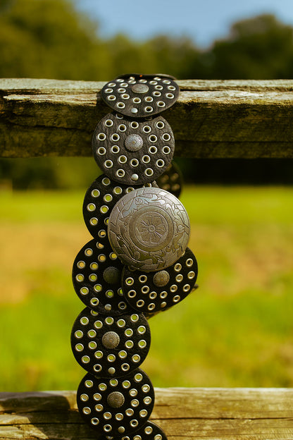 Western Boho Embellished Circle Belt