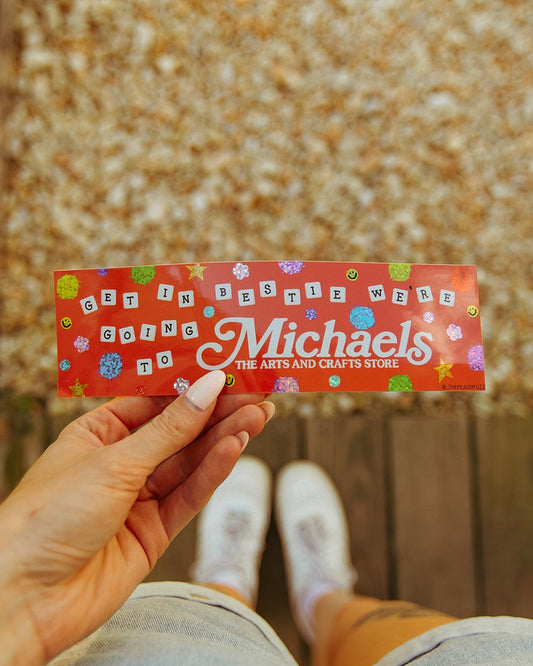 Michaels Run Bestie Bumper Sticker