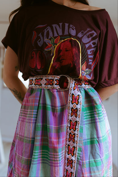 Embroidered Butterfly Belt