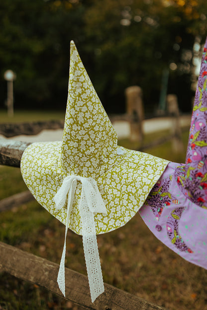 Witch Hat Green Floral