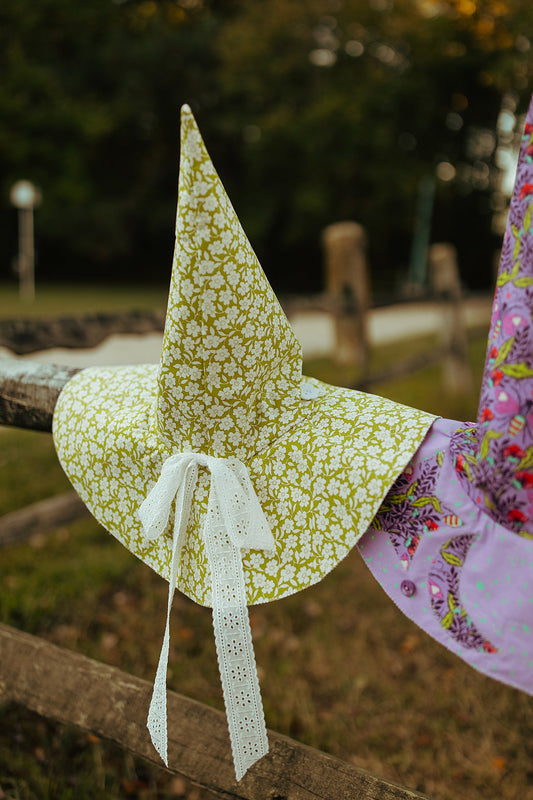 Witch Hat Green Floral