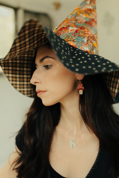 Daisy Mushroom Beaded Earrings