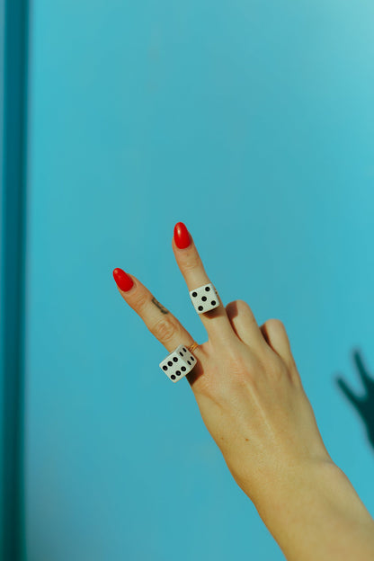 Dice Adjustable Ring (set of 2 custom!)
