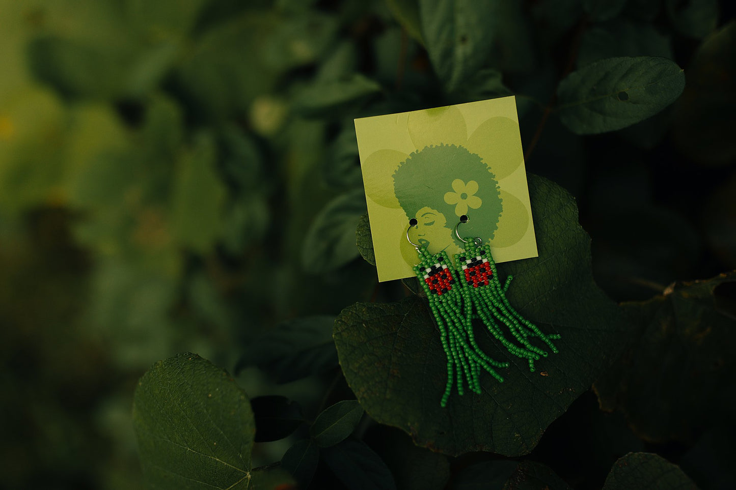 Ladybug Beaded Earrings