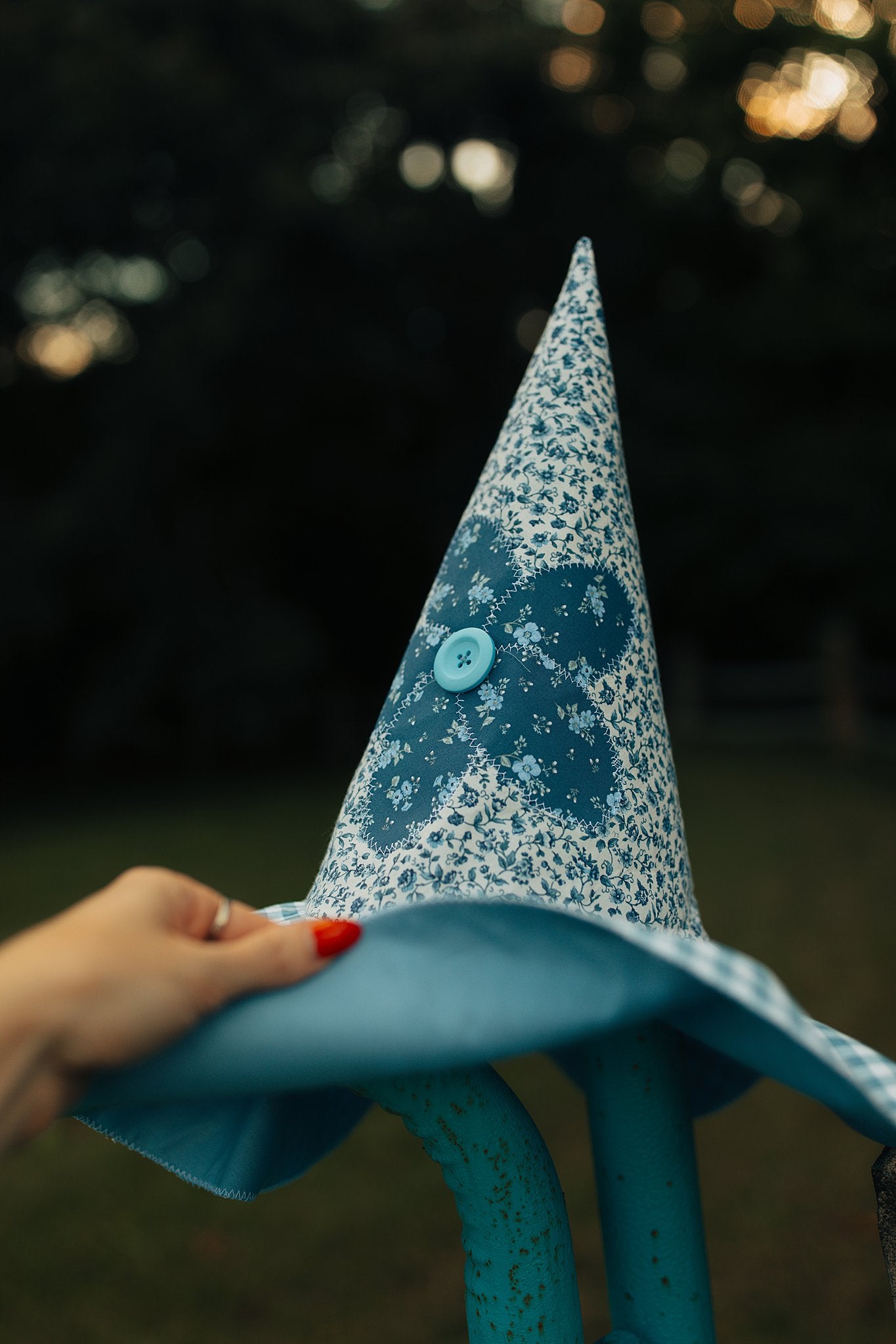 Witch Hat Blue Flower