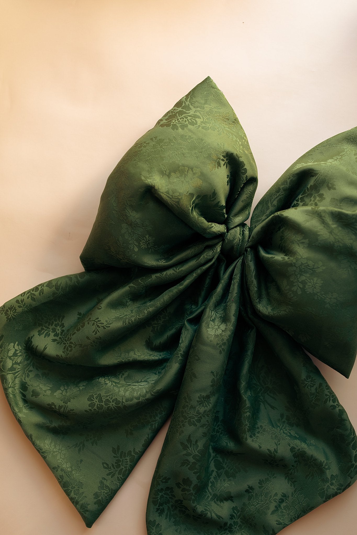 Big Bow Decor Silk Green