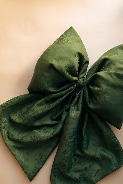 Big Bow Decor Silk Green