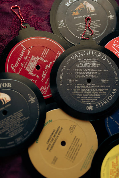 Vinyl Record Ornament (Set of 2)