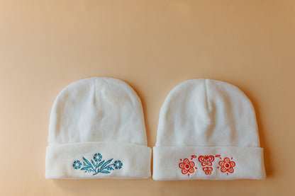 Retro Orange Butterfly Beanie