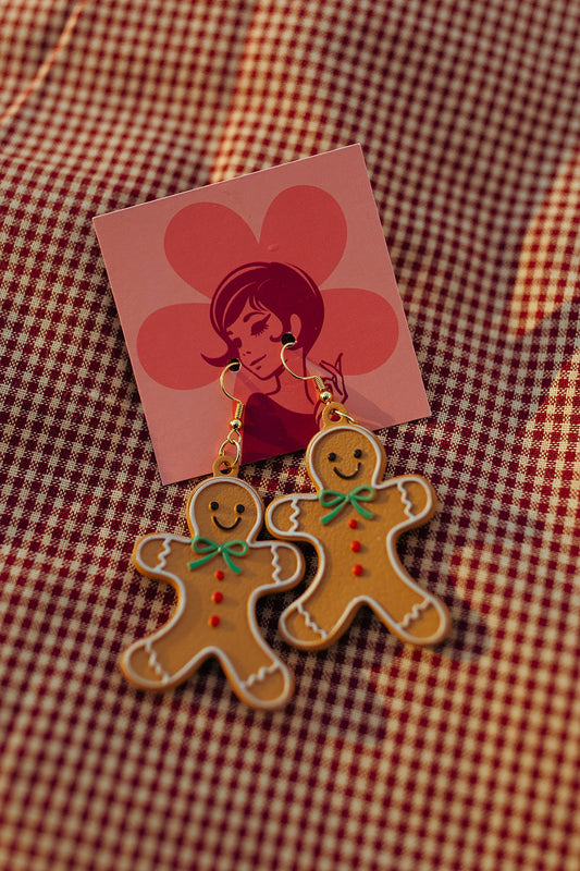 Gingerbread Cookie Earrings