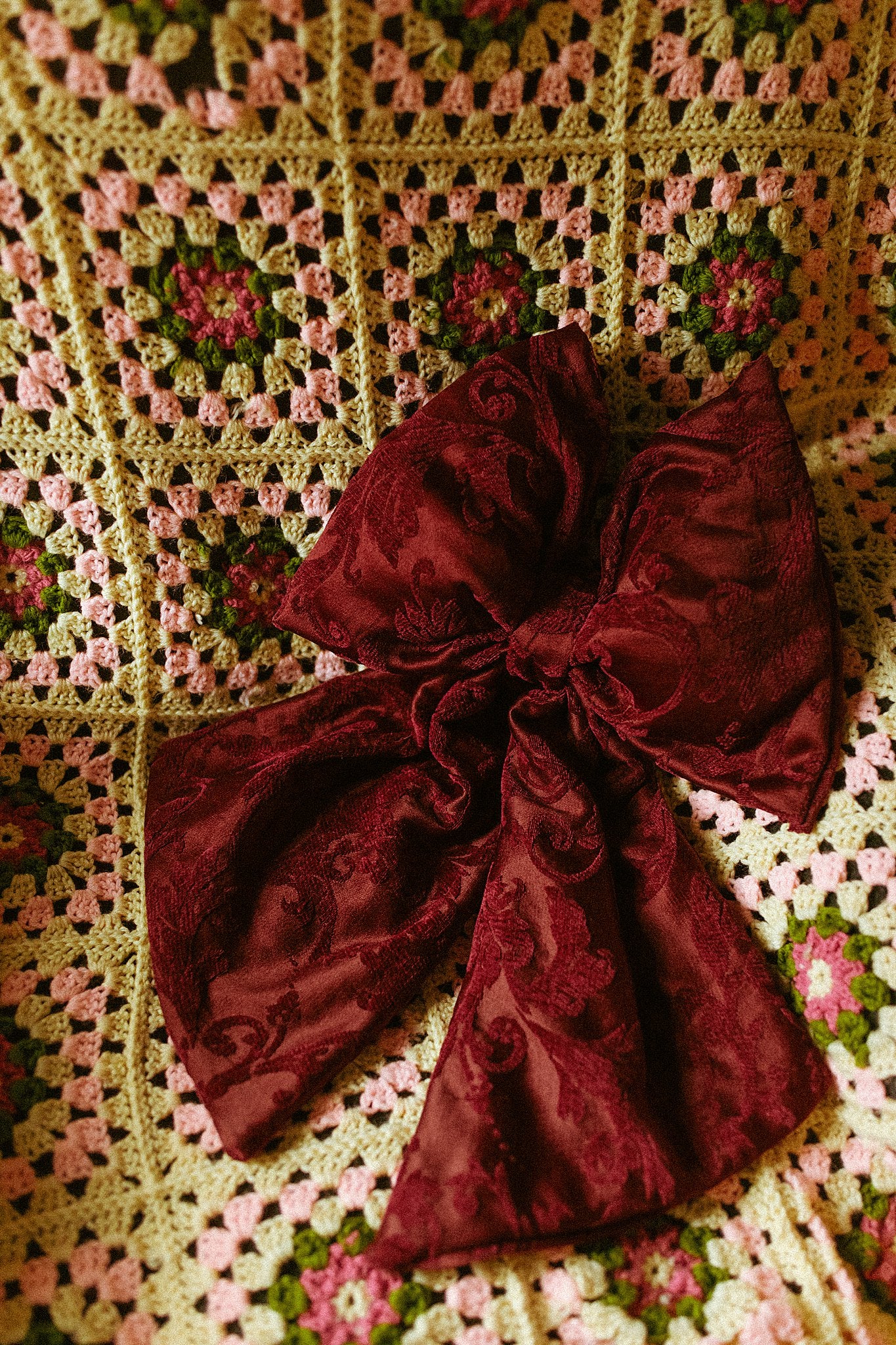 Big Bow Decor Red Velvet