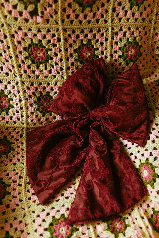 Big Bow Decor Red Velvet