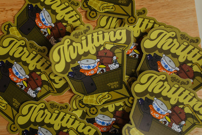 Let's Go Thrifting Vinyl Sticker