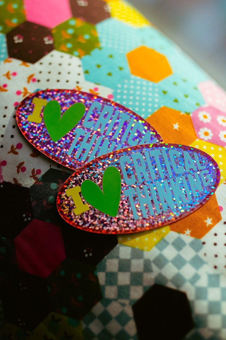 Critical Thinking Glitter Sticker