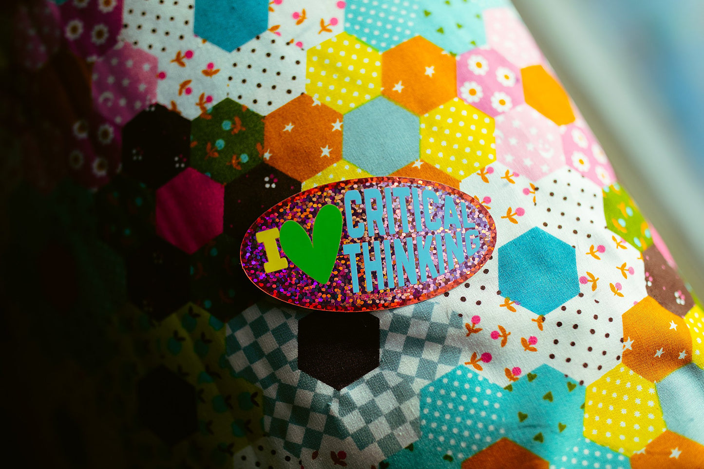 Critical Thinking Glitter Sticker
