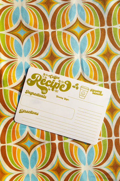 Retro Coffee Recipe Card (12 Pack)