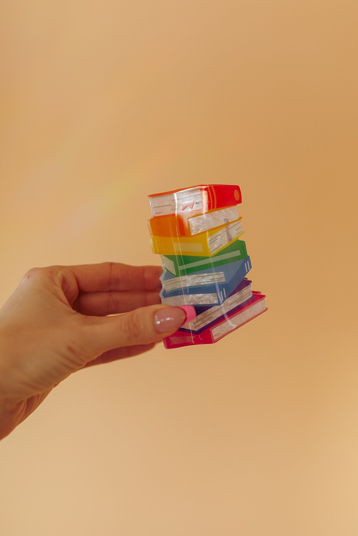 Bookish Hair Clip Rainbow