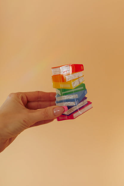 Bookish Hair Clip Rainbow