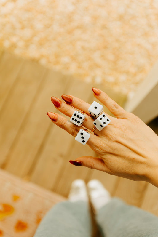 Dice Adjustable Ring (set of 2 custom!)