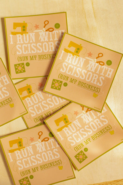 I Run with Scissors Vinyl Kiss-Cut Sticker