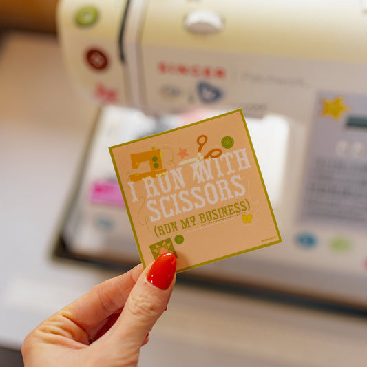 I Run with Scissors Vinyl Kiss-Cut Sticker