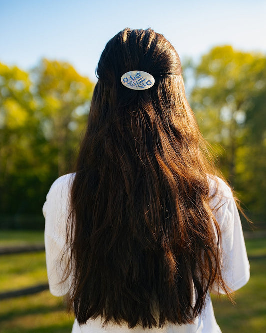 Cornflower Retro Floral Hair Clip