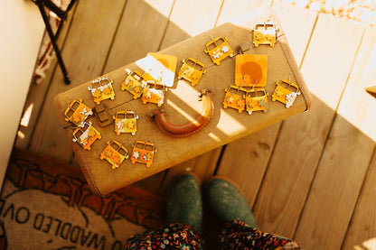 Fabric Hippie Van Earrings