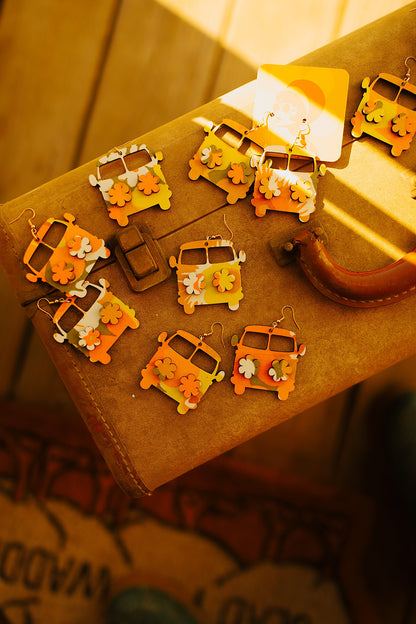 Fabric Hippie Van Earrings
