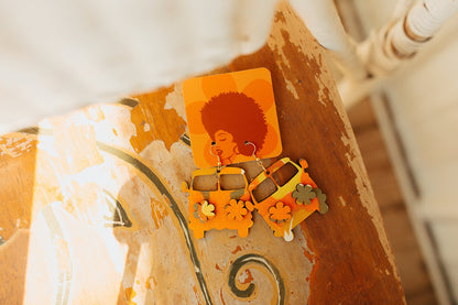 Fabric Hippie Van Earrings