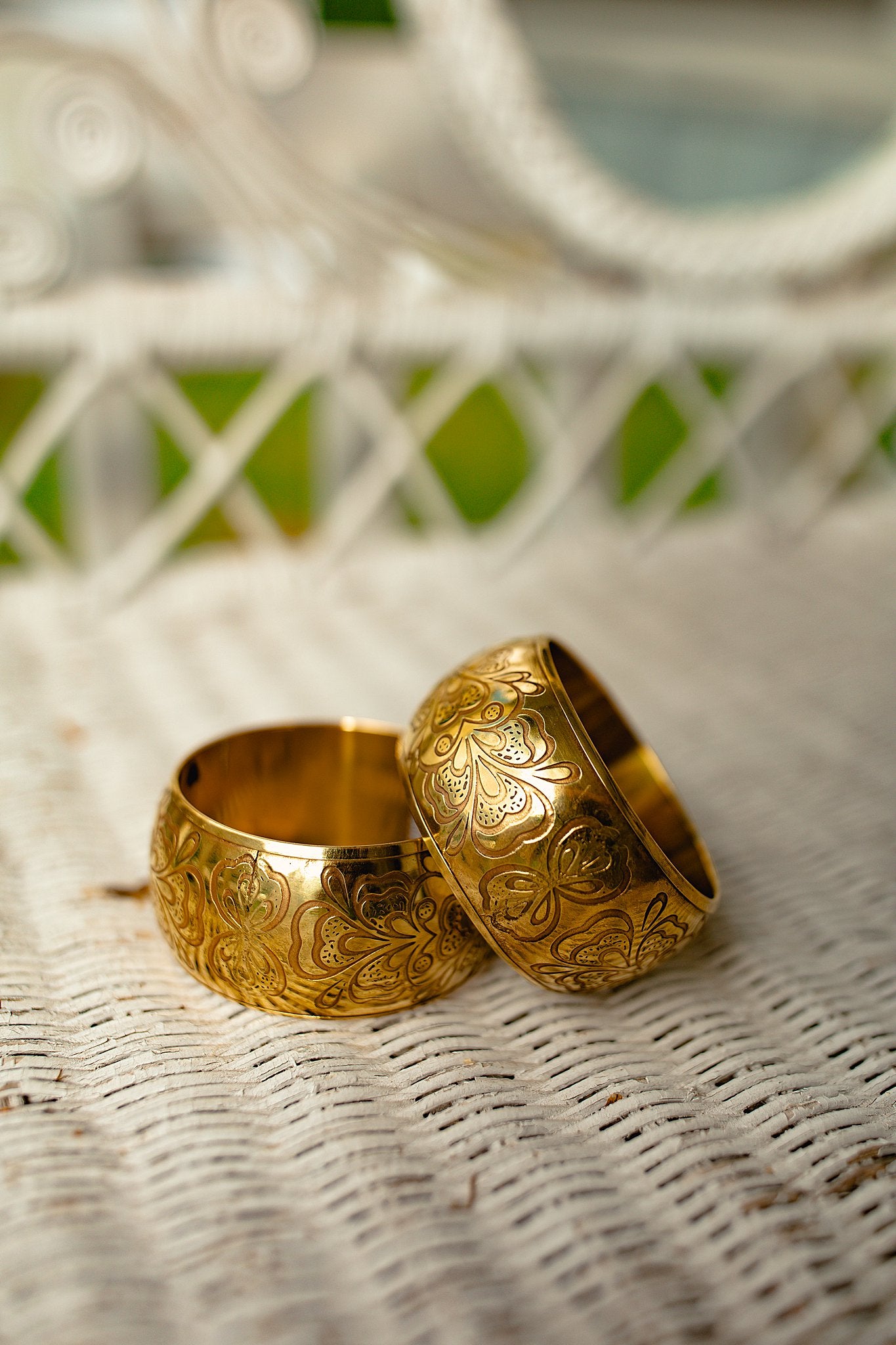 Brass Floral Bangle