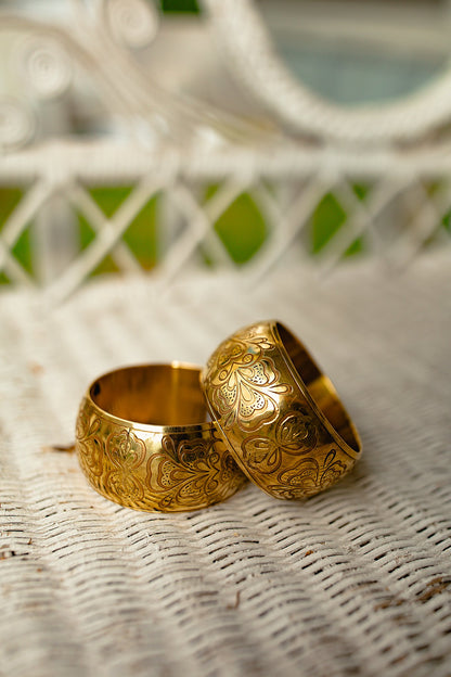 Brass Floral Bangle