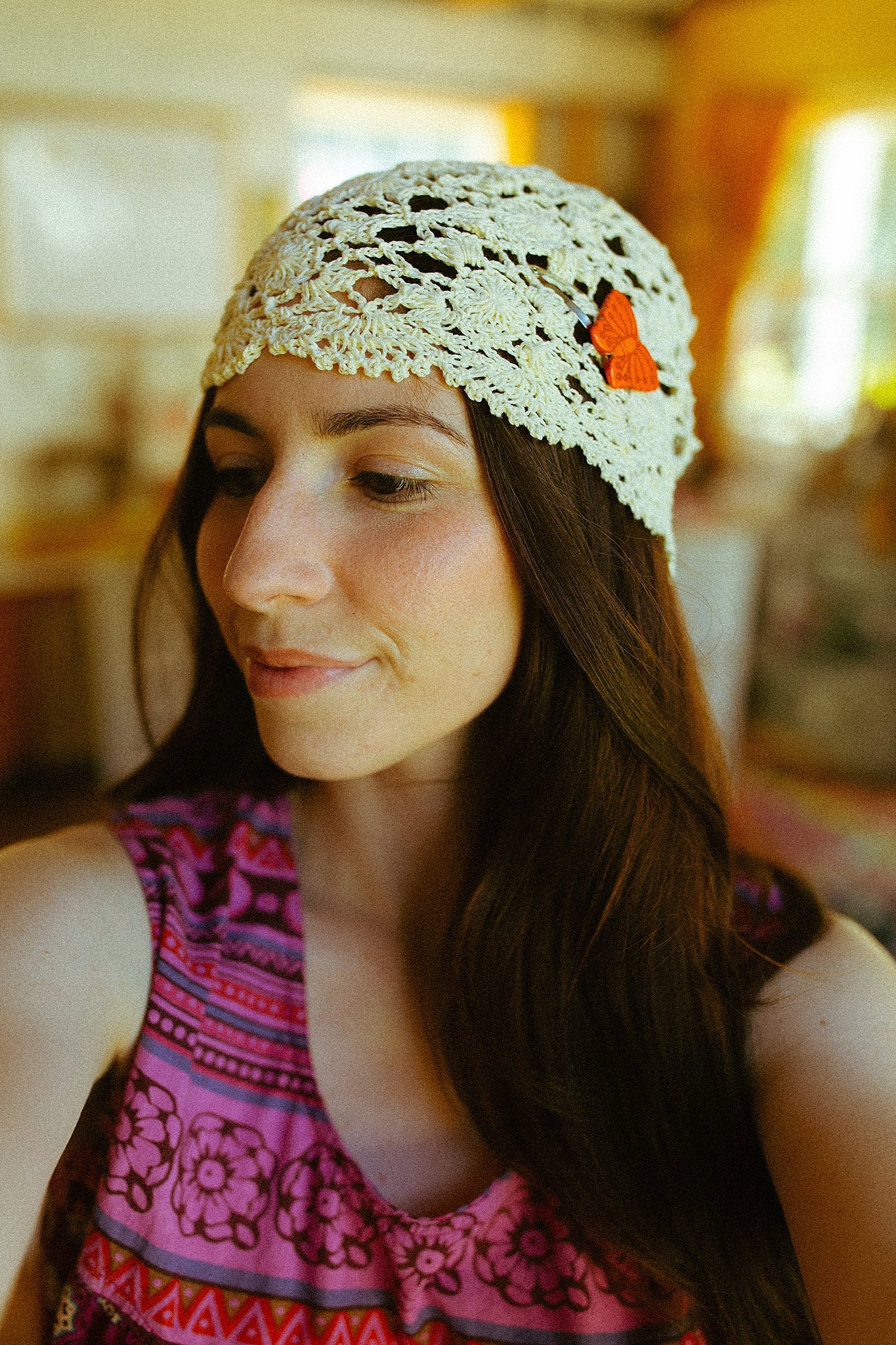Crochet Lace Beanie